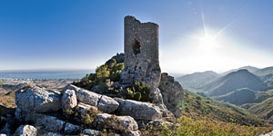 Montornés castle in Desert de les palmes  at Benicassim