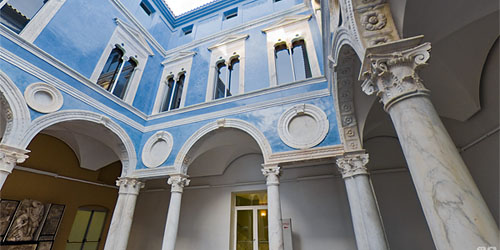 Courtyard from the Vich palace at the Pio V museum